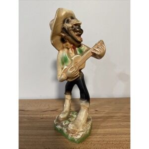 Vintage Chalkware Tex the Singing Cowboy Figurine by H. S. Andy Anderson, 1936